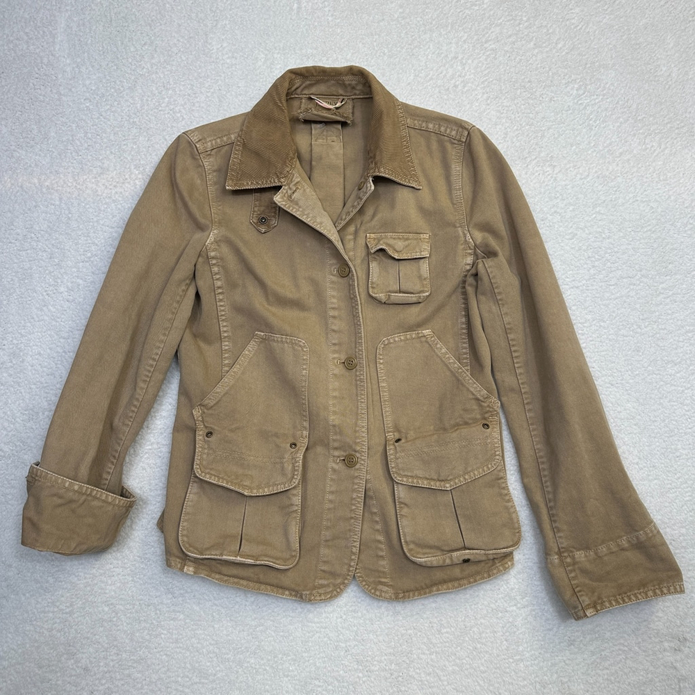 J.‎ Crew Vintage 2004 Field Safari Jacket Tan Women size S - Picture 3 of 13